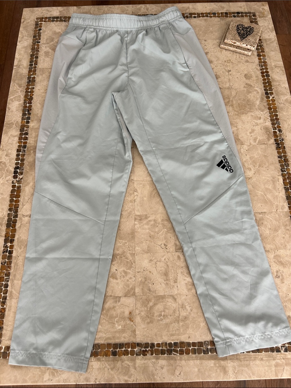 Adidas Light Gray Track Pants Tapered Lightweight Made To Move Jogger Mens M